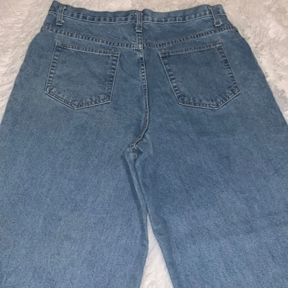 Vintage 90’s Lightwash Baggy Wide Leg‎ Streetwear Jeans Women’s Size 14